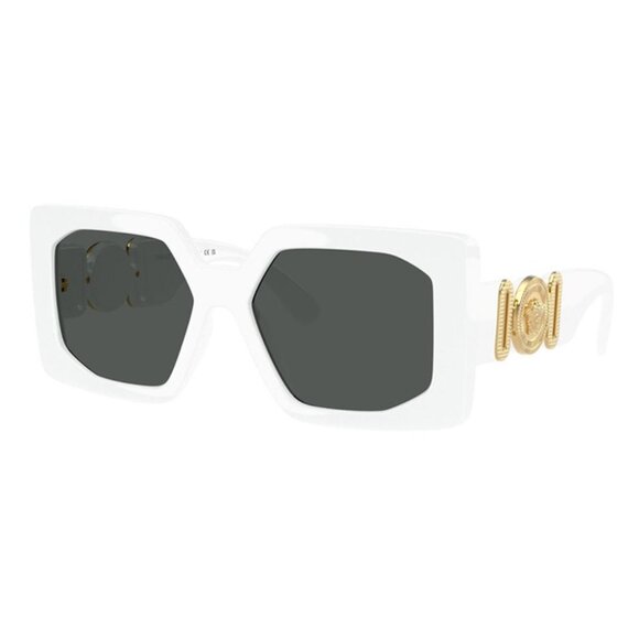 NEW VERSACE SQUARE SUNGLASSES VE4478U 31487 WHITE GREY MOD 4478U 314/87 EYEWEAR